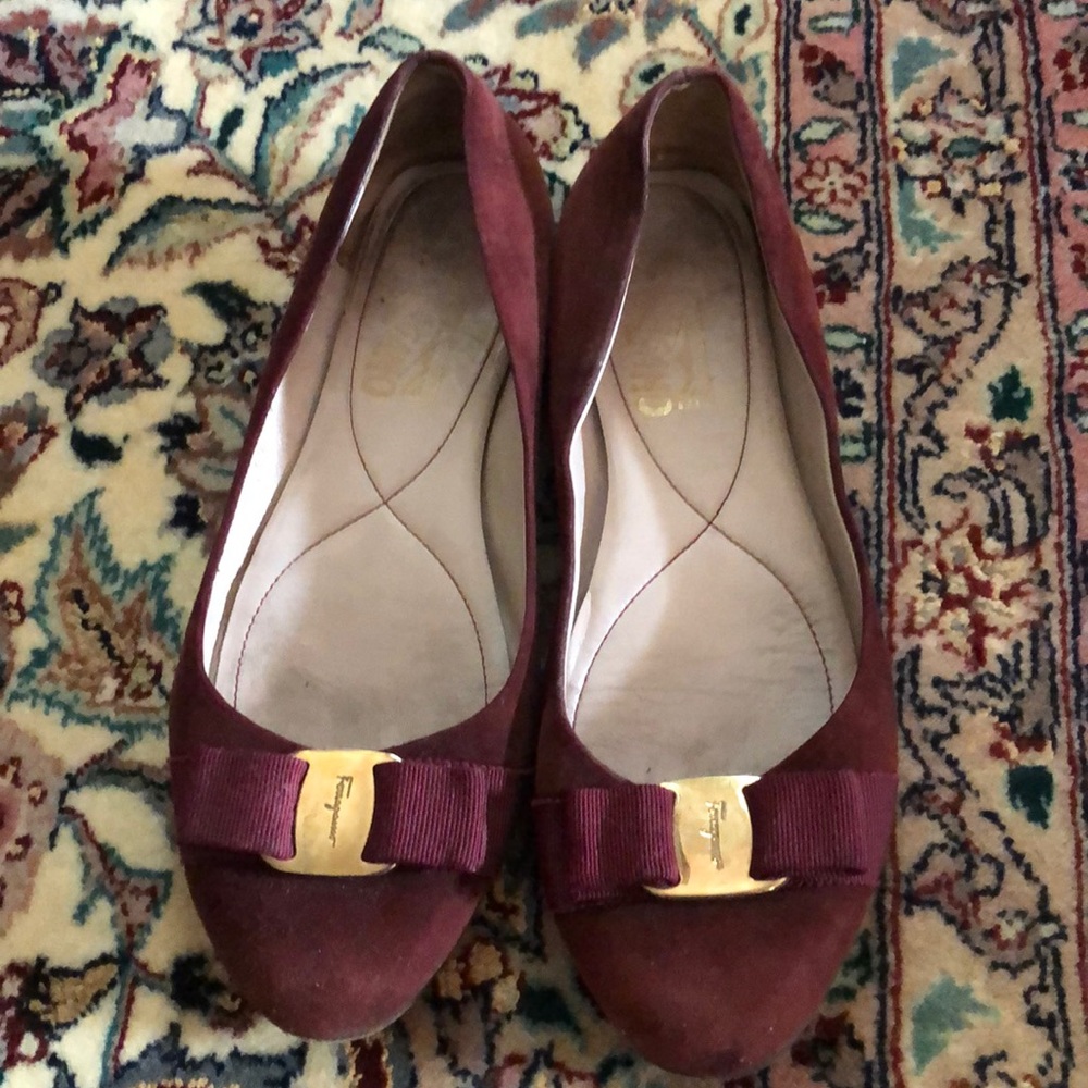 Ferregamo Varina Ballet w/ bow